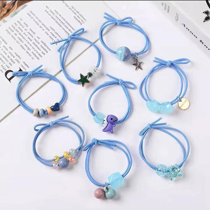 8PCS Baby Kids Girl Hair Bands Elastic Rope Ties Ponytail Holders Accessories - Aimall