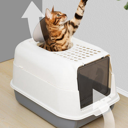 Large Detachable Enclosed Cat Litter Box Spatter-Proof Fully Enclosed Cat Toilet