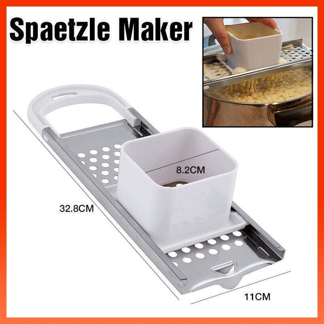 Blade Stainless Steel Spaetzle Maker Egg Tool Dumpling Pasta Hopper Noodle Press - Aimall