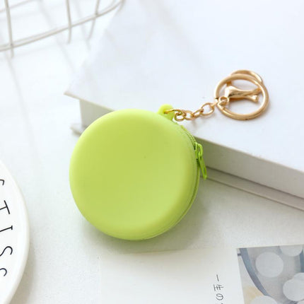 Bag Charm Coin Purse Keychain Zipper Change Purse Key Ring Purse With Keychain - Aimall