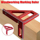 Aluminum Alloy Woodworking Metric Scribe Angle Triangle Ruler Line Gauge Tool