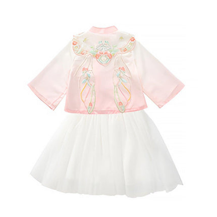 Girls Autumn Hanfu Dress Traditional Chinese Style Skirt Outfit for Daily Wear
