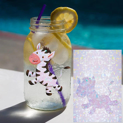 30pcs Anti-Scratch Self-Adhesive Waterproof Seven-Color Laser Film Stickers