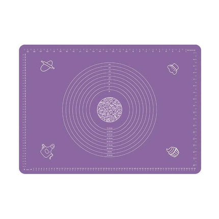 Purple Reusable Non-Stick Silicone Rolling Dough Mat Cake Pastry Baking Fondant Sheet - Aimall