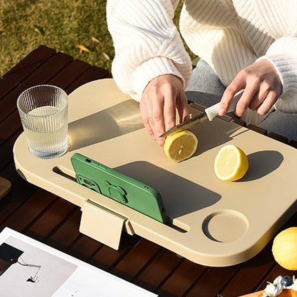Outdoor Picnic Basket Camping Portable Handheld Storage Basket with Lid Foldable