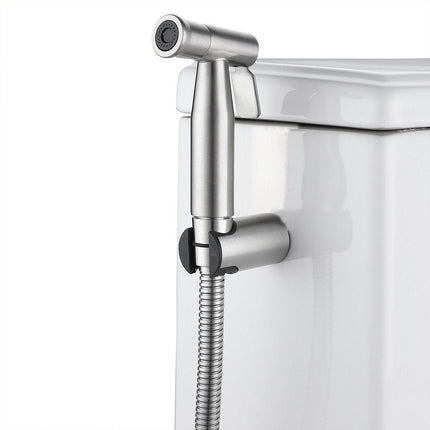 3PCS 304 Stainless Steel Handheld Bidet Spray Gun Toilet Cleaner Non Perforated
