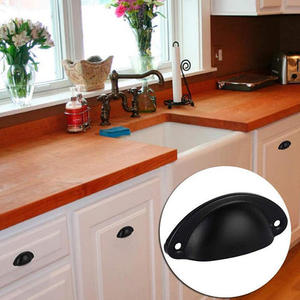 30X Modern Cup Cabinet Handle Knob Drawer Furniture Door Pull Shell Cupboard - Aimall