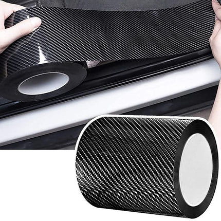 10CM*5M Carbon Fiber Car Sticker Door Sill Scuff Anti-Scratch Tape Protector Kit - Aimall