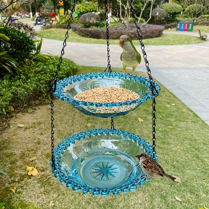 Outdoor Hanging Bird Feeder Bath Garden Patio Decoration for Attracting Birds