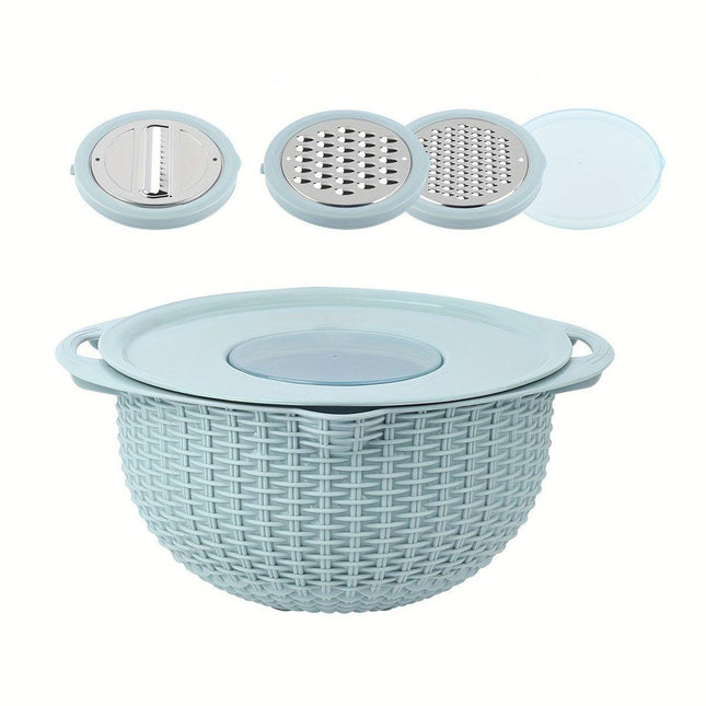Stainless Steel Drainer Basket Double Layer Rotatable Dishwashing Fruit Basket