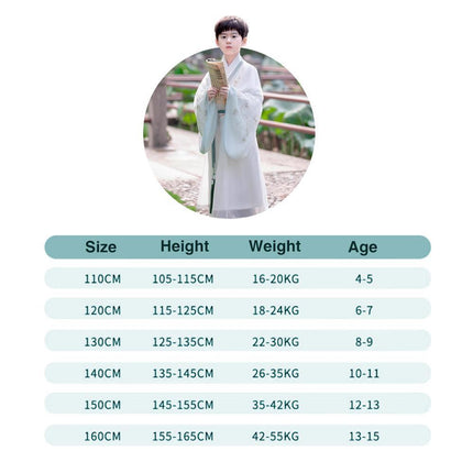 Chinese Traditional Dress Hanfu Kids Ancient Festival Clothing Set for Boys Girl - Aimall