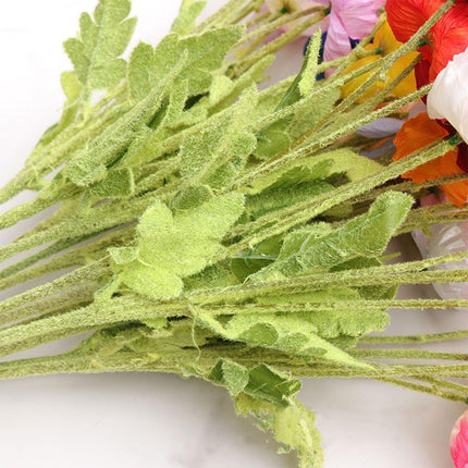10pcs Artificial Yume Silk Flocking Flowers for Home Wedding Party Decoration
