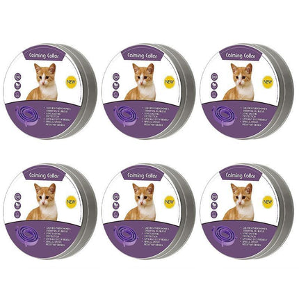 3/6PCS 38cm Pet Calming Collar Adjustable Anti-anxiety for Cats Dogs Stress Reduction - Aimall