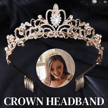 Crown Tiara Headband for Princess Wedding Party Bridal Costume Accessories