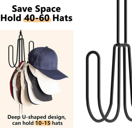 Multi-functional Hat Storage Rack Double Hanging Organizer for Hats Accessories
