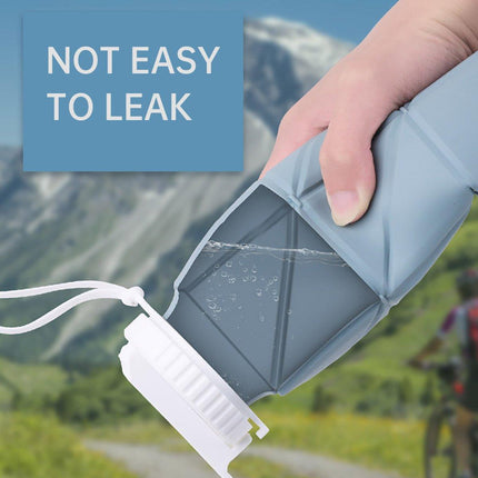 620ml Silicone Folding Water Bottle Food Grade Outdoor Sports Kettle High Temp