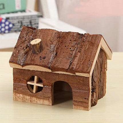 Wooden Hamster House Pet Nest Durable Small Animal Shelter for Home Cage Use