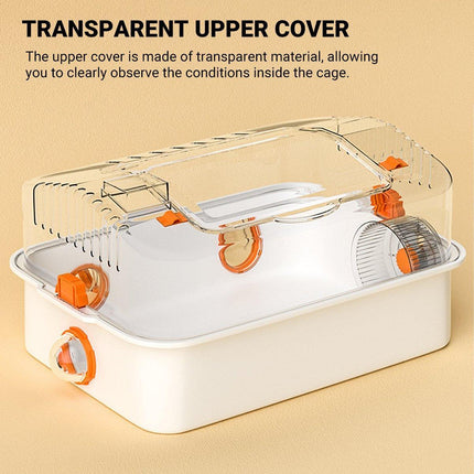 Acrylic Tunnel Hamster Cage Gold Wire Bite Proof Luxury Small Pet Habitat