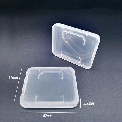 10pcs Transparent SD SDHC Memory Card Storage Box Flip Open Single Card Holder