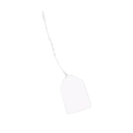 500PCS White Strung Tags Labels Retail Luggage Jewelry price tags with string - Aimall