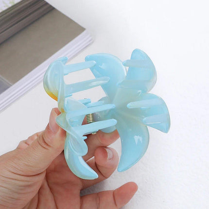 12pcs Gradient Candy Colour Flower Hair Clips Stylish Accessories for Women
