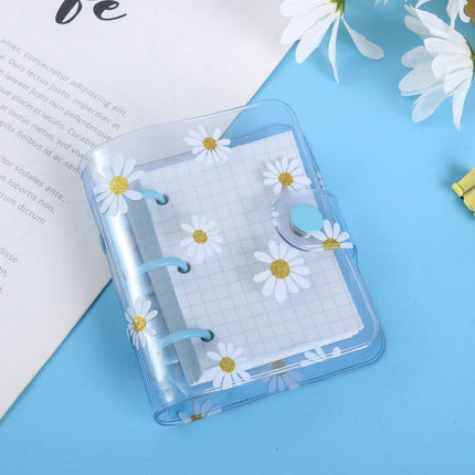 5PCS Portable 3 Hole Loose Leaf PVC Transparent Case Coil Mini Hand Ledger