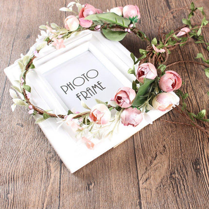 Bridal Floral Headdress Flower Crown Vacation Beach Wedding Simulation Hair Band