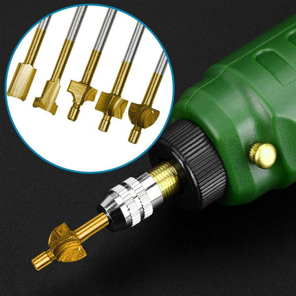 New 10Pcs/Set 3mm Titanium Mini HSS Router Bits Trimmer Shank For Rotary Tool - Aimall