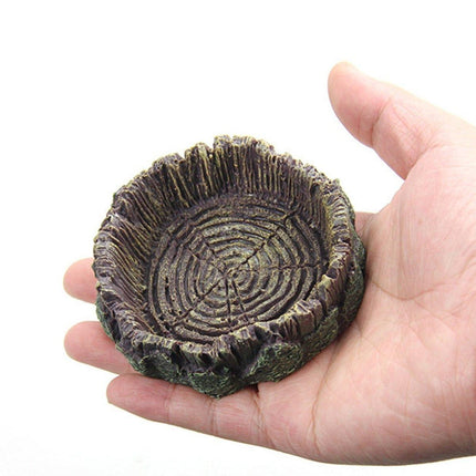 Reptile Drinking Basin Resin Turtle Snake Lizard Feeding Dish Bowl Water Feeder