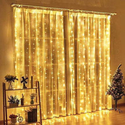 3Mx3M 300 LED Fairy String Light Outdoor Garden Wedding Party Curtain Lamp Xmas - Aimall