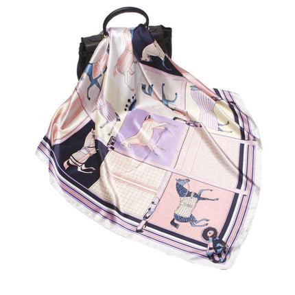90x90cm Women Silk Satin Wrap Professional Lady Summer Beach Large Square Scarf - Aimall
