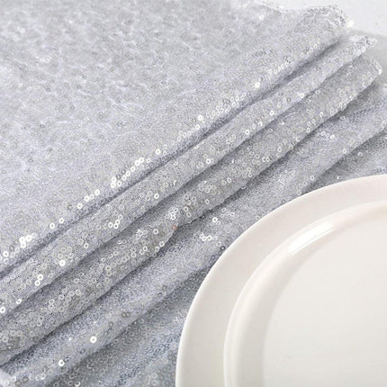 Sequin Table Runner Square Decorative Hotel Tablecloth for Wedding Party Decor