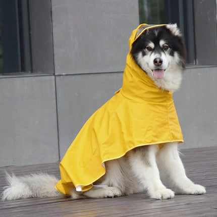Yellow Dog Raincoat Pet Clothing Waterproof Jacket Outdoor Dog Supplies for Rain