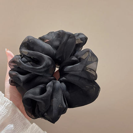 Oversize Large Scrunchies Silk Satin Elastic Hair Hair Bands Rope Tie Ponytail - Aimall