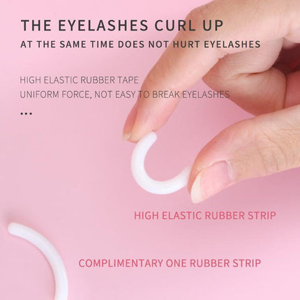 Mini Eyelash Curler with Silicone Refill Pads Make Up Tool for Women Girl Beauty - Aimall