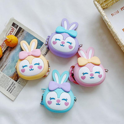 Kids Girls Cute Mini Crossbody Bag Silicone Coin Purse Shoulder Bag Wallets Gift - Aimall