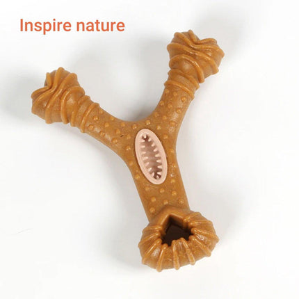 Interactive Dog Food Toy Leaky Bone Shape Chew Grinding Pet Treat Dispensing