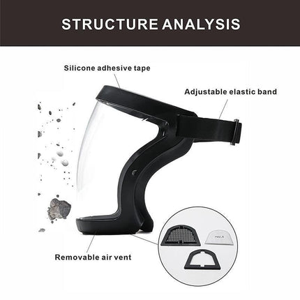 Super Protective Mask Anti-Fog Full Face Mask All-Inclusive Adults Face Shield - Aimall