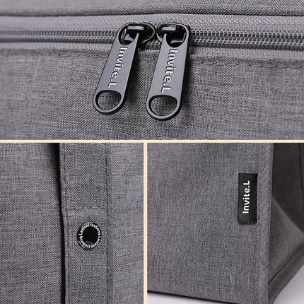 L Size Lunch Bag Thermal Insulated Box Bento Pouch Food Tote Work School Picnic - Aimall