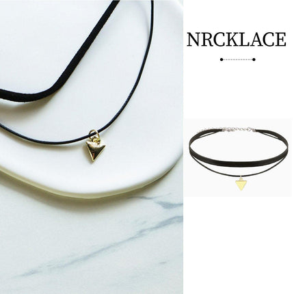 Trendy Double Triangle Pendant Necklace Fashion Jewelry Gift for Women and Men