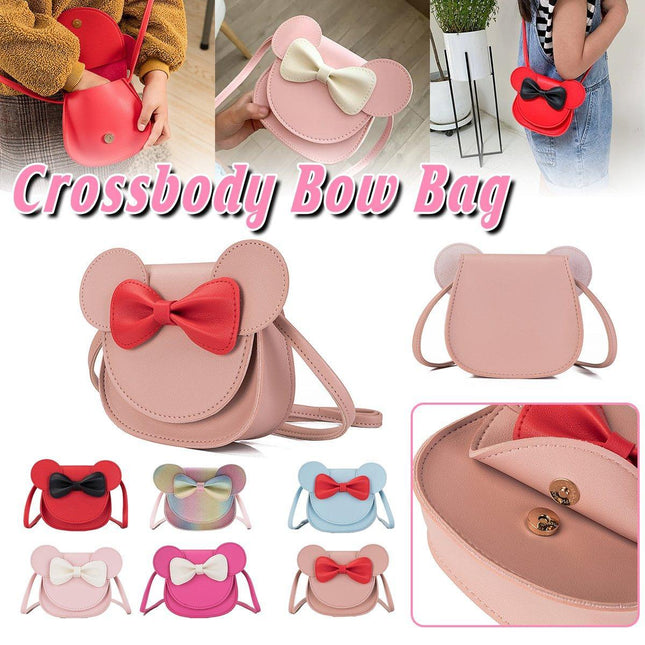 Cute Bowknot Crossbody Bag Fashionable Girls Shoulder Bag Slanting Mini Handbag
