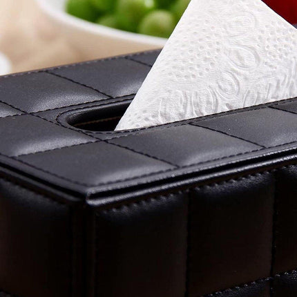 Leather Tissue Box Holder Rectangular Tissue Dispenser for Living Room Home