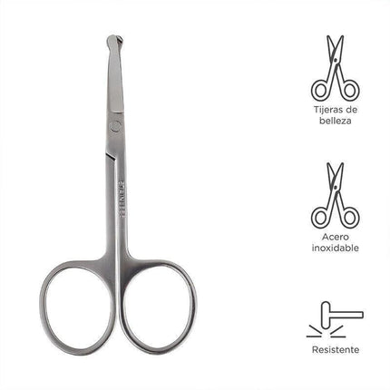 Korean Made Nose Hair Remover Stainless Steel Scissors Trimmer Safety Clipper - Aimall