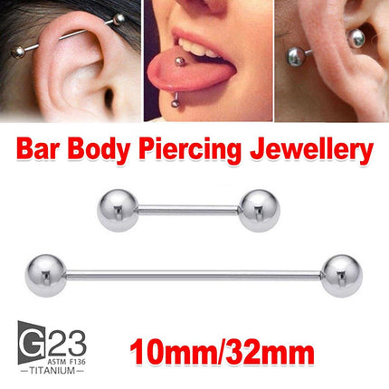 Hypoallergenic Body Piercing Jewelry Ear Bone Studs and Tongue Barbell Studs