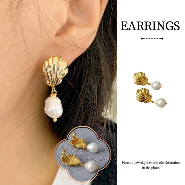 Summer Ocean Resort Style Shell Earrings Vintage Fashion Jewelry for Women Gifts
