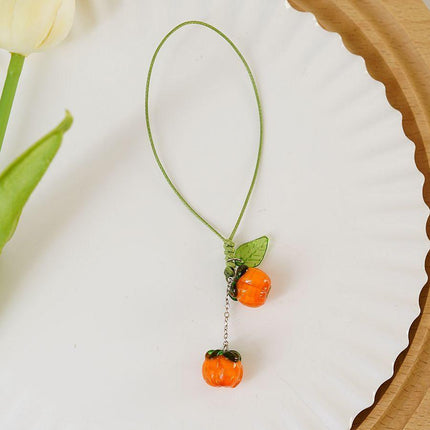Accessories Bag Charm Key Chain Key Ring Car Keyring Ornament Persimmon Keychain - Aimall