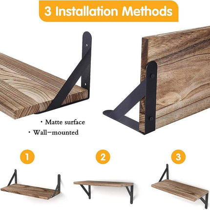 4pcs Solid Wall Shelf for Living Room Bedroom Entrance Storage Floating Shelves