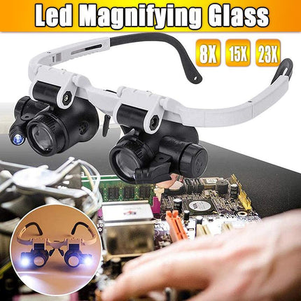 Three Types High Magnification Headgear Magnifier Magnifying Loupe Glasses Tool