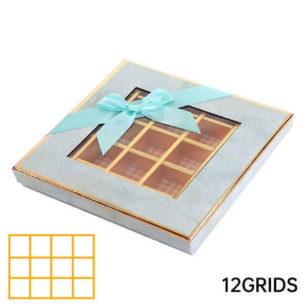 25X Valentines Day 9/12Grids Chocolate Box Gourmet Desserts Gift Display Window