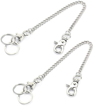 Silver Mental Key Chain Clip Pants Jeans Hip hop Biker Wallet Chain Belt Jewelry - Aimall